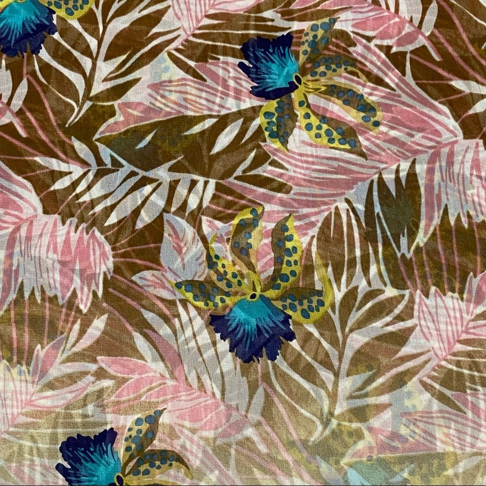 Cabi Chiffon Top Parlor Tropical Orchid 5216 Small - Picture 3 of 10